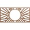 Ekena Millwork Hoover Wood Fretwork Pierced Ceiling Medallion, Walnut, 16"W x 8"H x 5 7/8"ID x 1/4"T CMWP16X08X0250HOWA - alternate 1